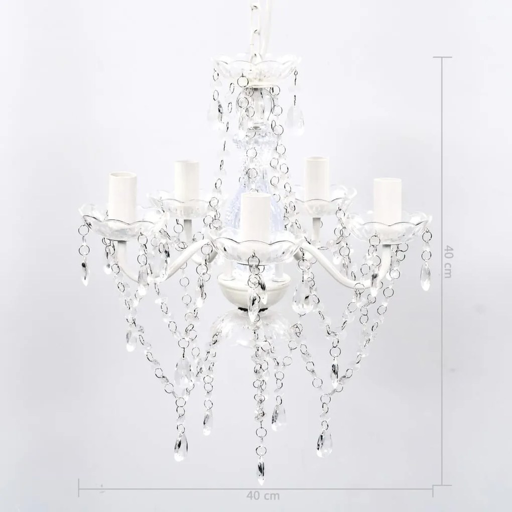 Lustre 5 lâmpadas transparente