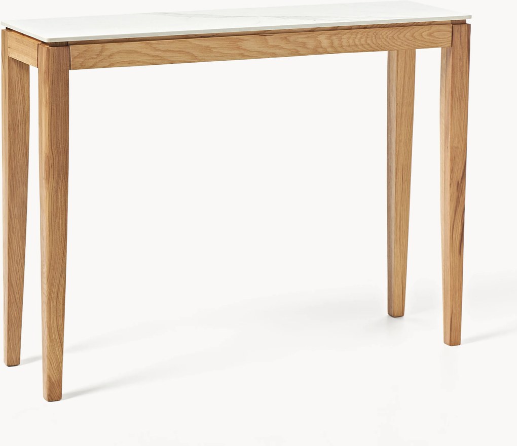 Mesa consola com efeito mármore Jackson