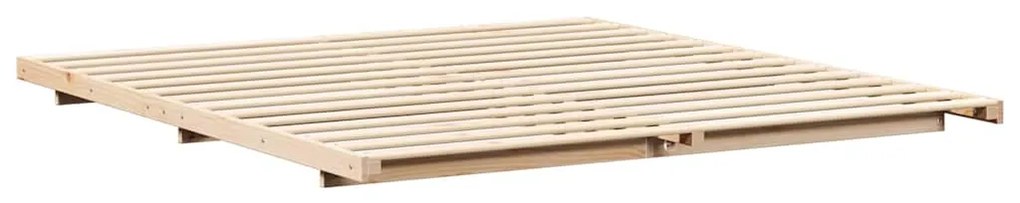 Estrutura de cama de chão Castanho 180 x 220 cm