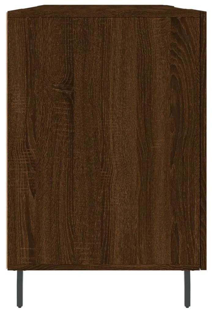 Secretária 140x50x75 cm derivados de madeira carvalho castanho