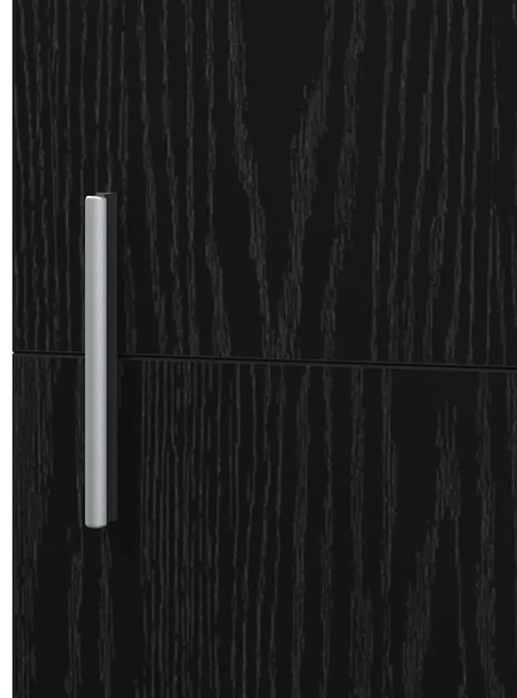 Aparador Carvalho Preto 45x42.5x185 cm Madeira Engenheirada