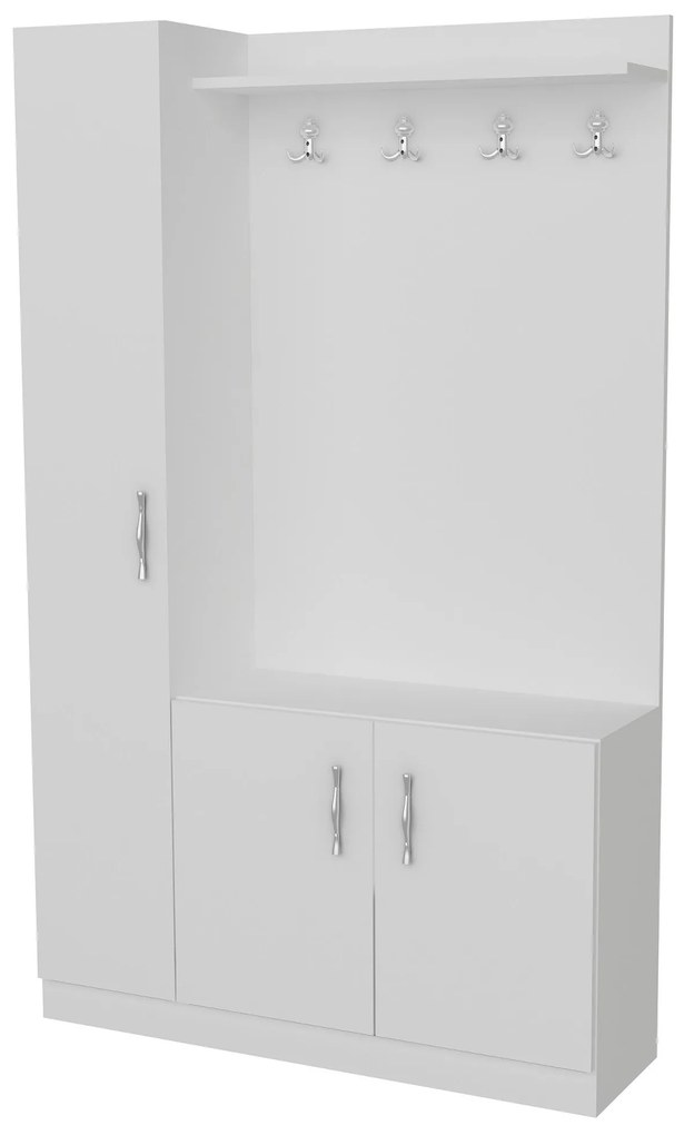 Conjunto de Entrada Naturel – Sapateira, Cabide e Banco - 110x31,8x180