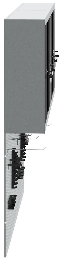 Conjunto de Armário e Painel de Ferramentas VidaXL com 4 Peças Montado