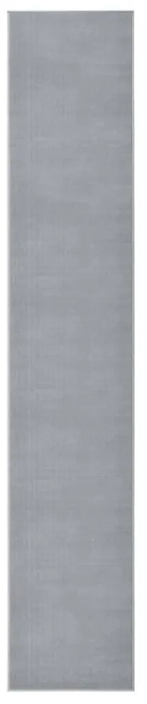 vidaXL Passadeira 80x450 cm polipropileno cinzento