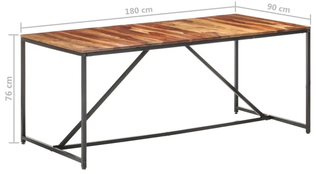 Mesa de jantar 180x90x76 cm madeira maciça