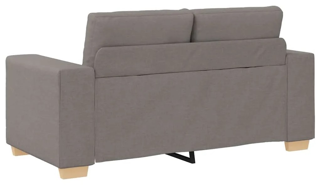 Conjunto de Sofá de 3 Peças com Almofadas em Tecido Taupe