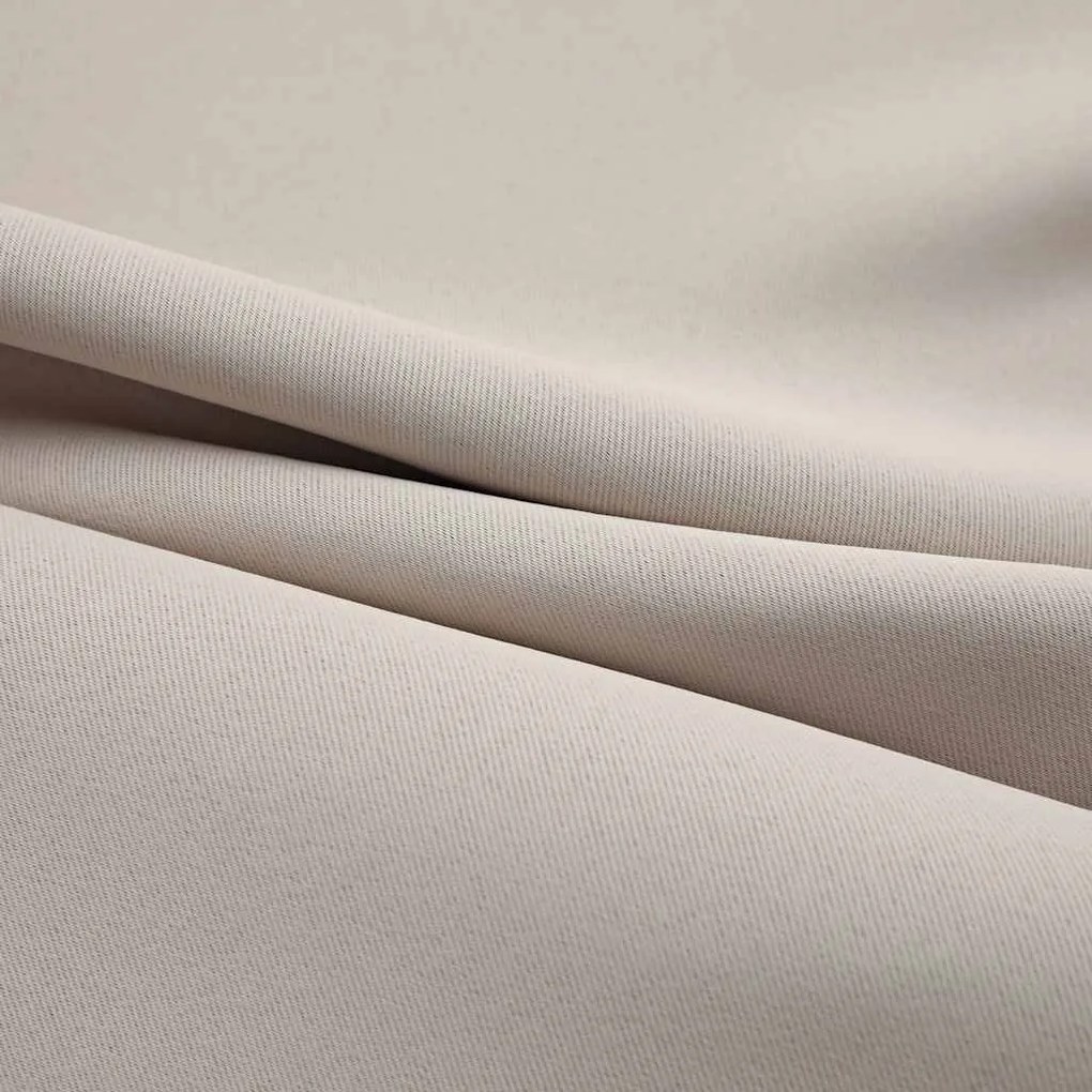 Cortinas blackout com argolas em metal 2 pcs 140x225 cm bege