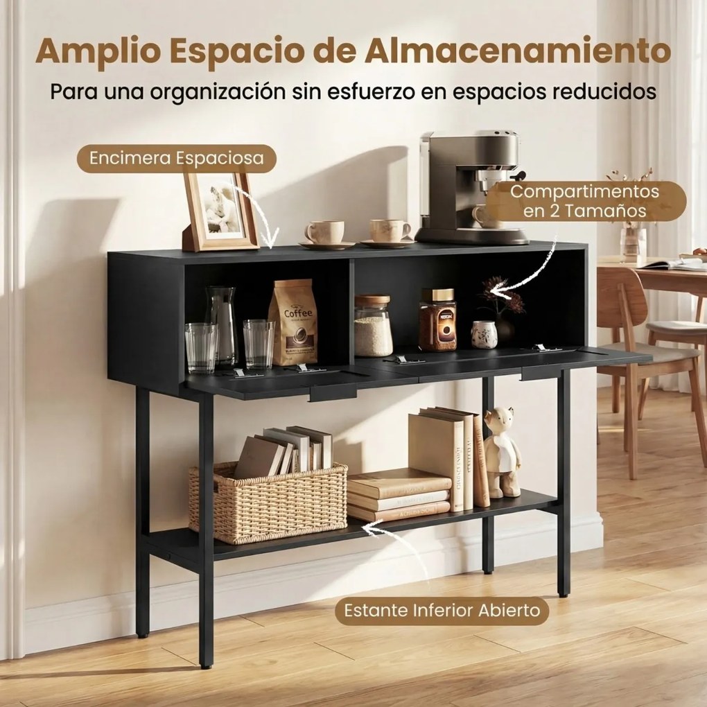 Mesa consola estreita em rattan PE 100 x 29,5 x 76 cm, estilo boémio, com portas, prateleiras e estrutura metálica, para a sala de estar ou o hall de
