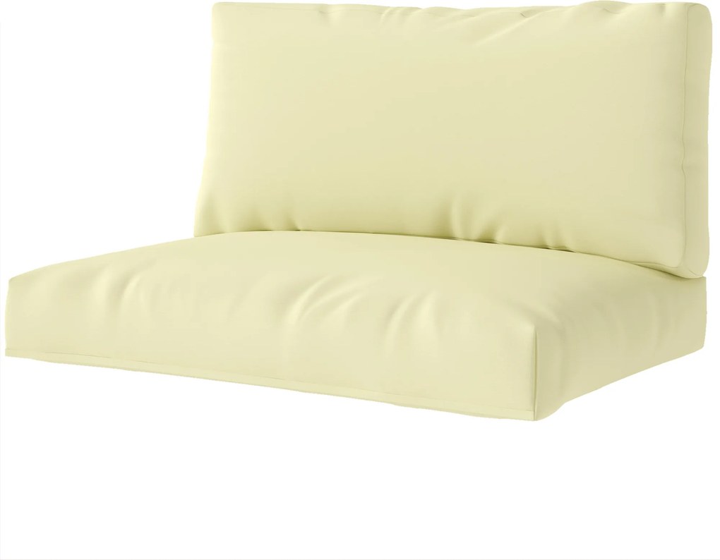 Almofadas para paletes (NÂO INCLUIDAS) de exterior, 2 lugares, almofadas de assento para paletes Euro, laváveis, 120 x 80 cm e 120 x 45 cm, bege