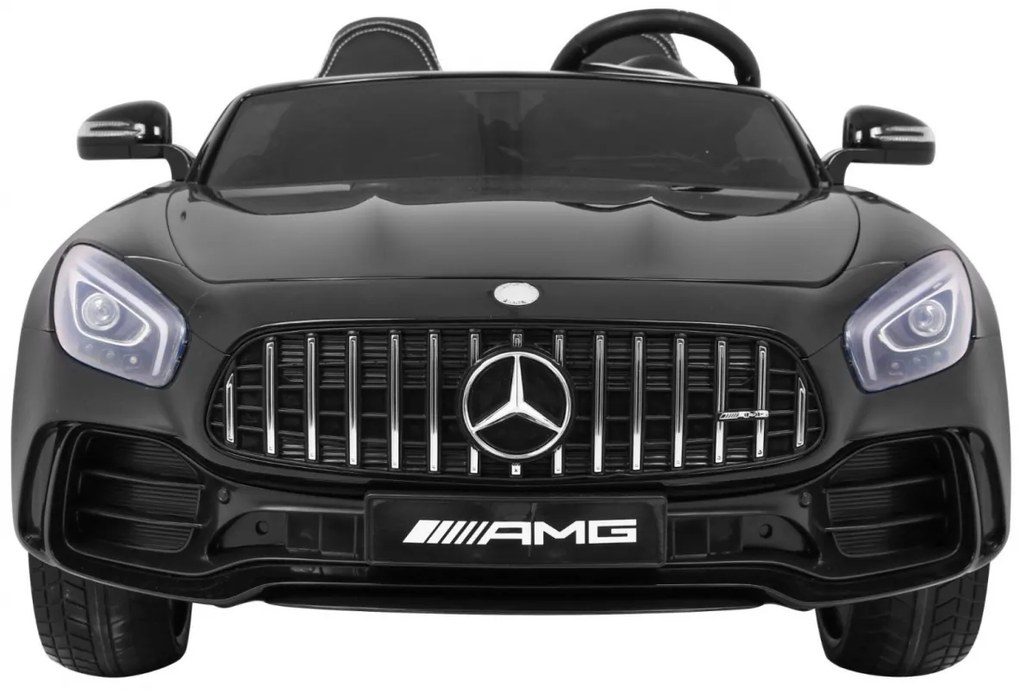 Carro elétrico para Crianças 24V 4x4 2 Lugares Mercedes-Benz GT R Rodas de EVA, Assento duplo de couro Preto Pintado