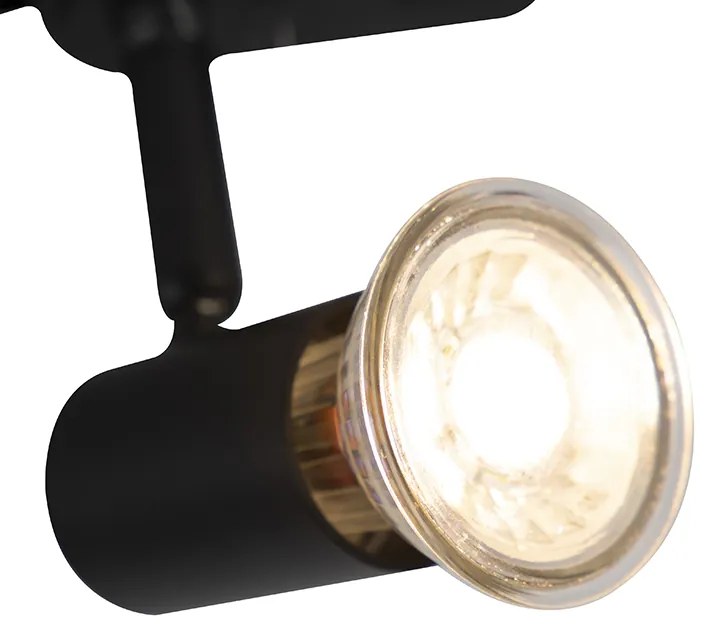 Foco de calha trifásico preto - Jeany