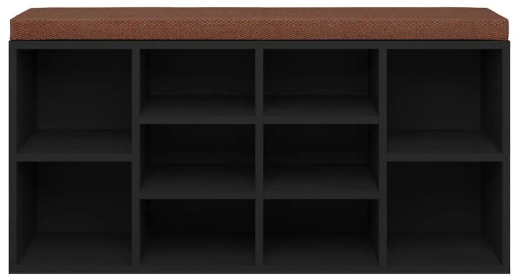 Banco sapateira 103x30x48 cm derivados de madeira preto