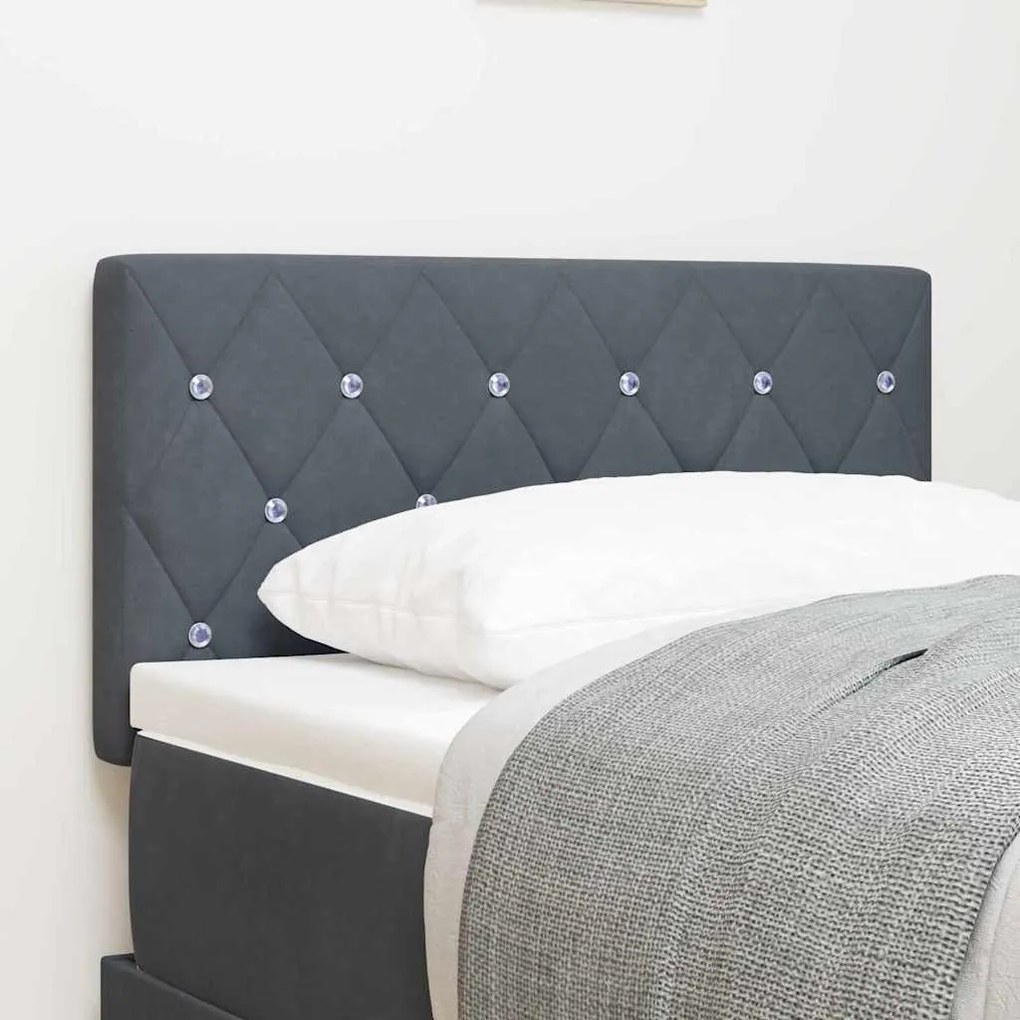 vidaXL Cabeceira de Veludo Argyle Manual Cinza Escuro 80 cm Veludo
