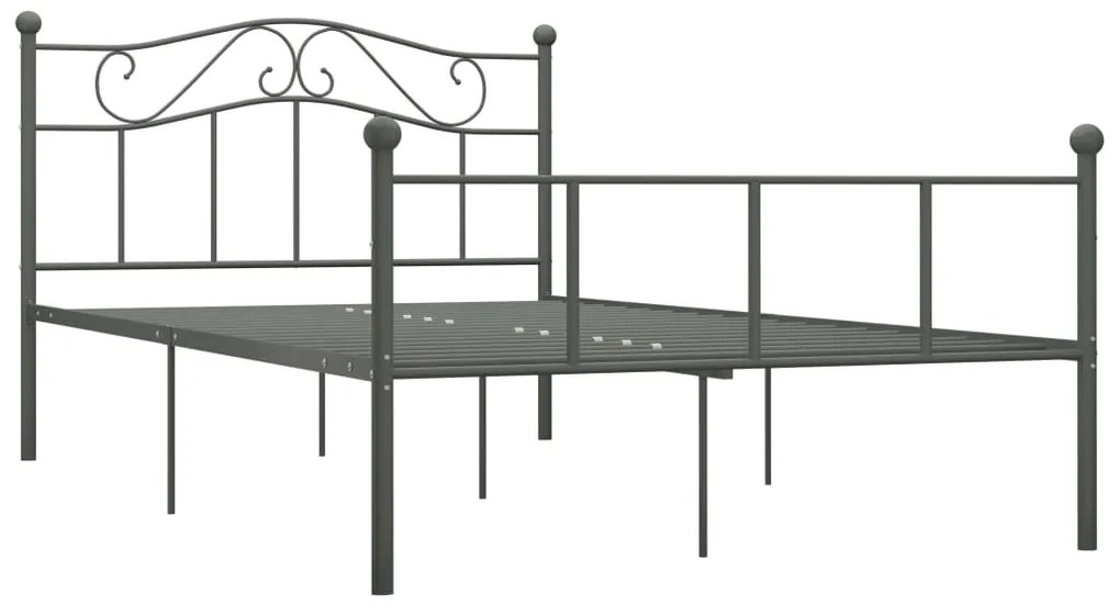 Estrutura de cama 160x200 cm metal cinzento