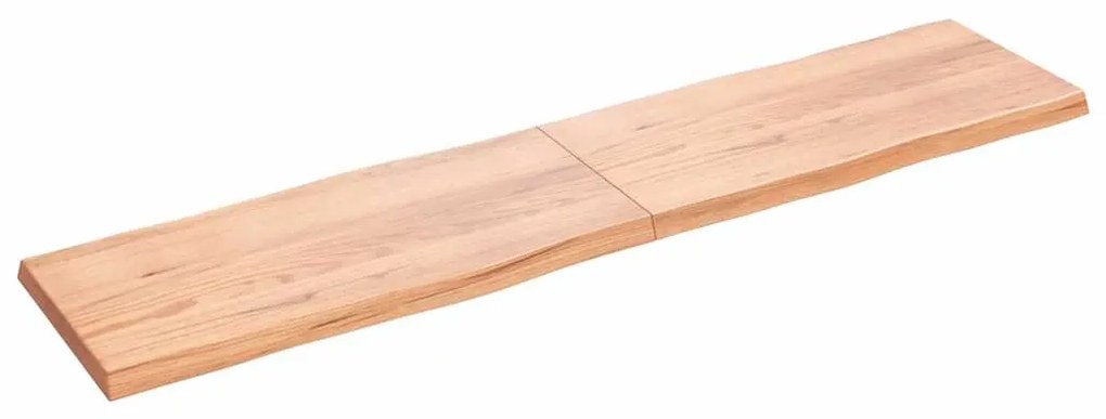 Tampo de mesa com bordas vivas carvalho tratado castanho-claro