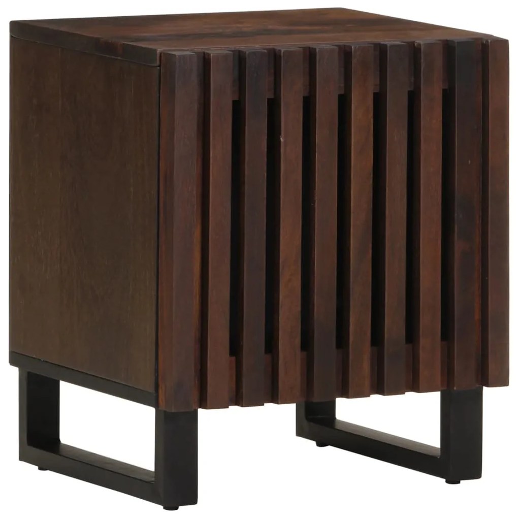 vidaXL Mesa de cabeceira 40x34x46 cm madeira de mangueira maciça