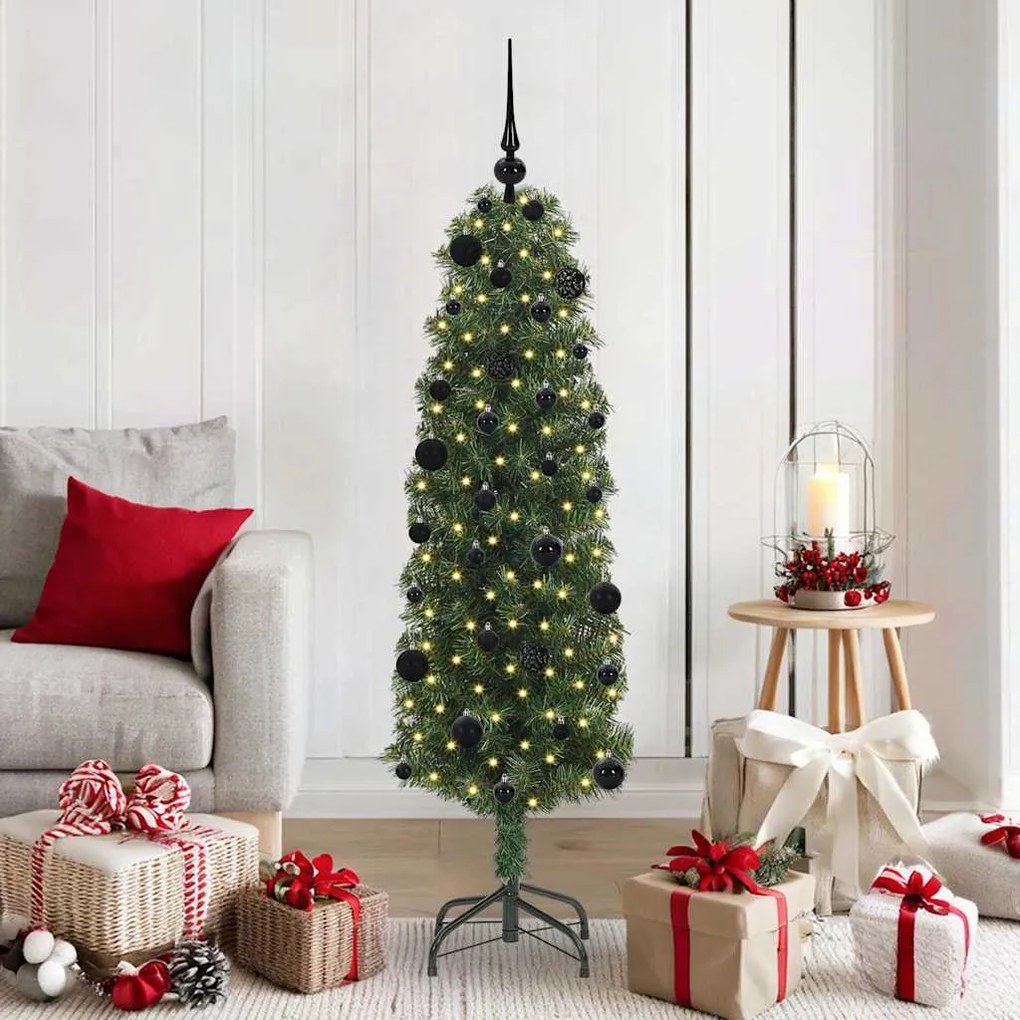 vidaXL Árvore de Natal Artificial Verde 150 cm PVC e Aço e Plástico