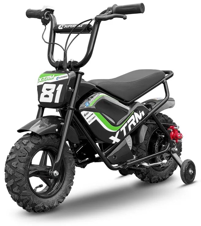 Mini Mota elétrica para crianças Bateria 250W E.SUPERBIKE C/Limitador velocidade Verde
