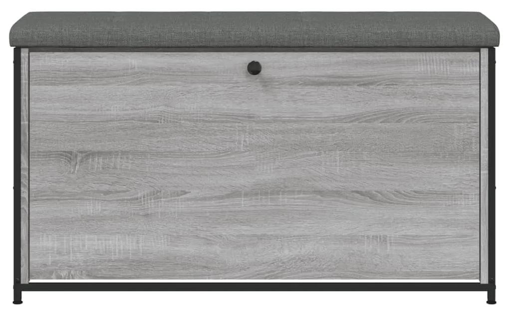 Banco sapateira gaveta articulada 102x32x56 cm cinzento sonoma