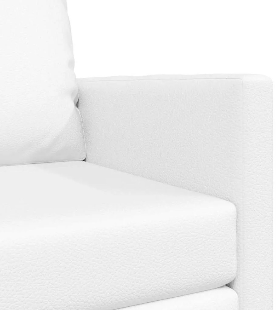 Sofá Cama de Chão 2 em 1 Branco 74x77x81 cm Couro Sintético