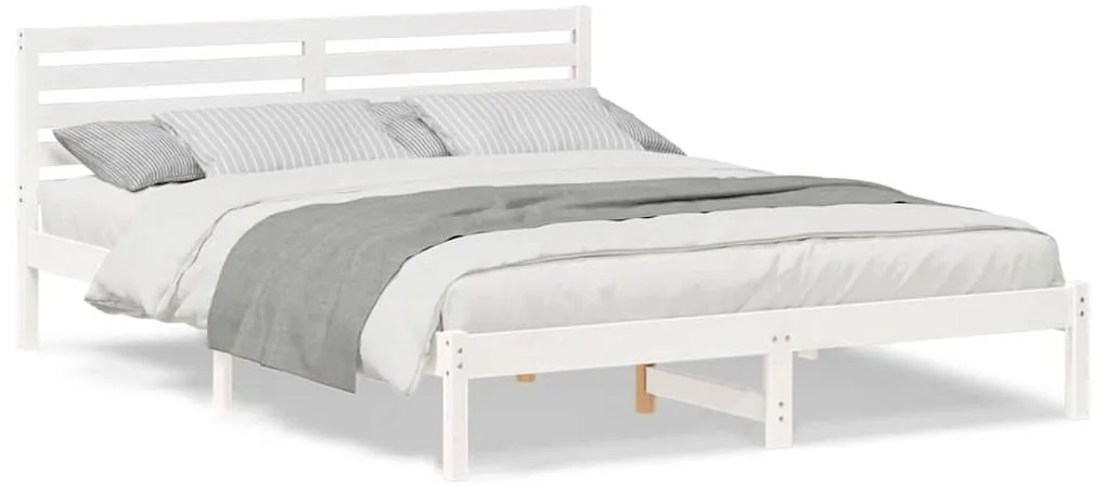 Estrutura da Cama com cabeceira Branco 160 x 210 cm