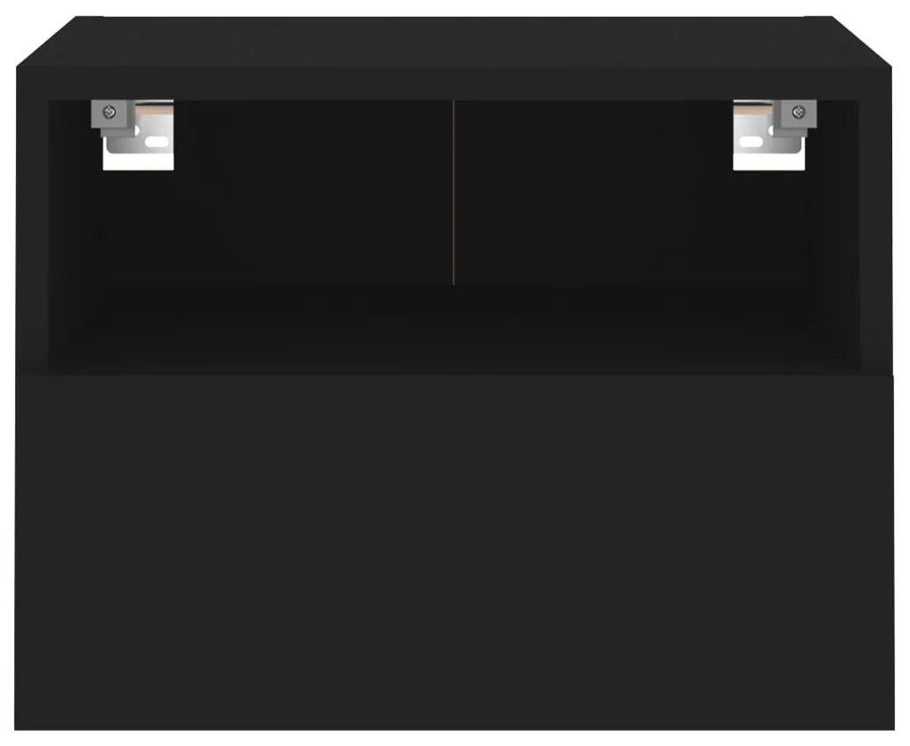 Móveis de parede p/ TV 2 pcs 40x30x30cm derivados madeira preto