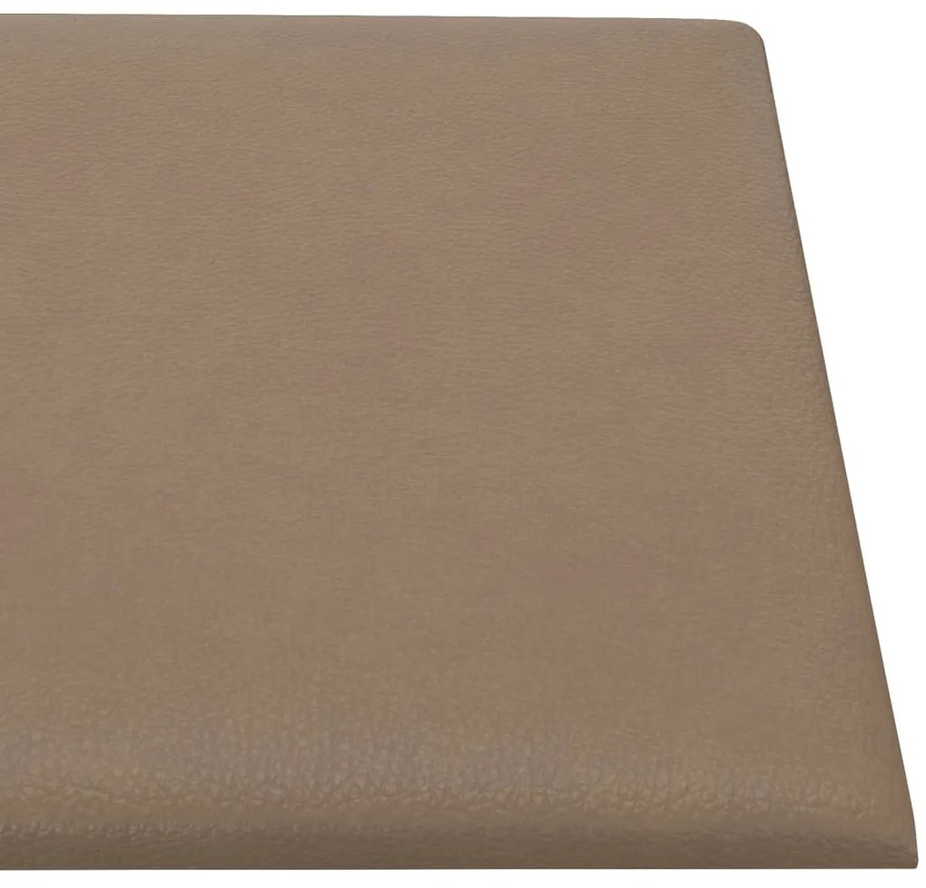 Painel parede 12pcs 30x30cm couro artificial 1,08 m² cappuccino