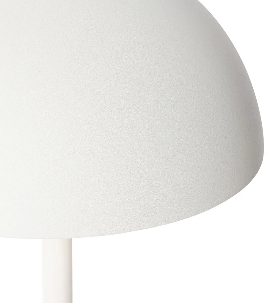 LED Candeeiro de mesa de exterior branco recarregável com dimmer de 3 níveis - Keira Moderno