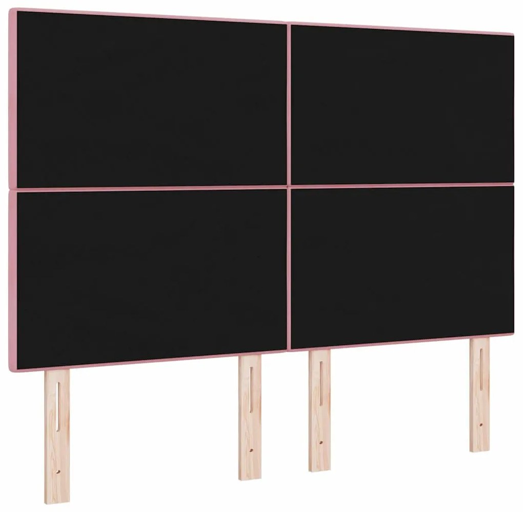 Cabeceira LED vidaXL Rosa 80 cm Veludo
