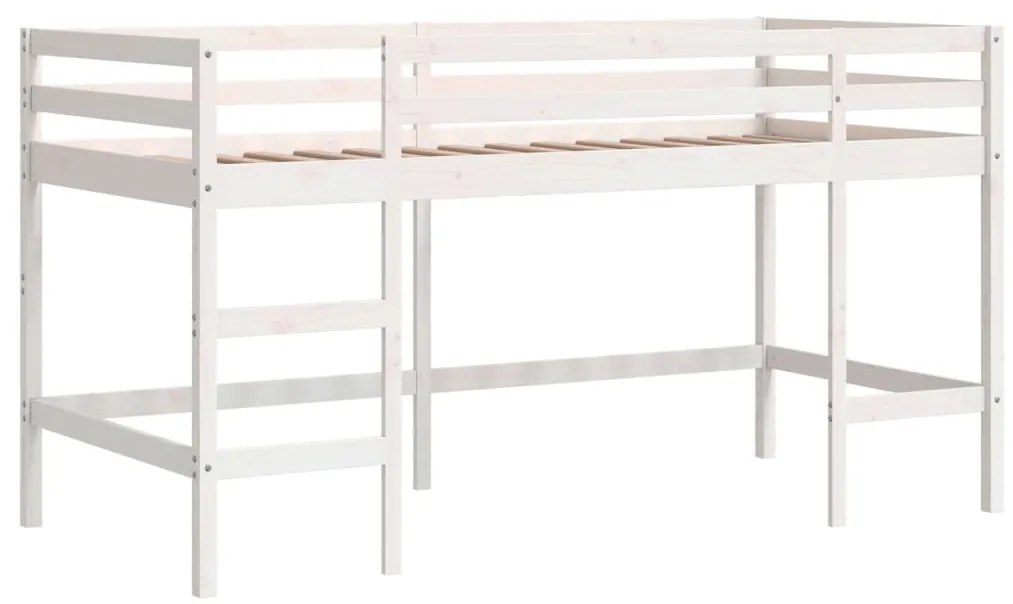 Cama alta p/ criança c/ cortinas 90x190 cm pinho maciço rosa
