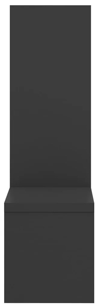 Estantes de parede 2 pcs derivados de madeira cinzento