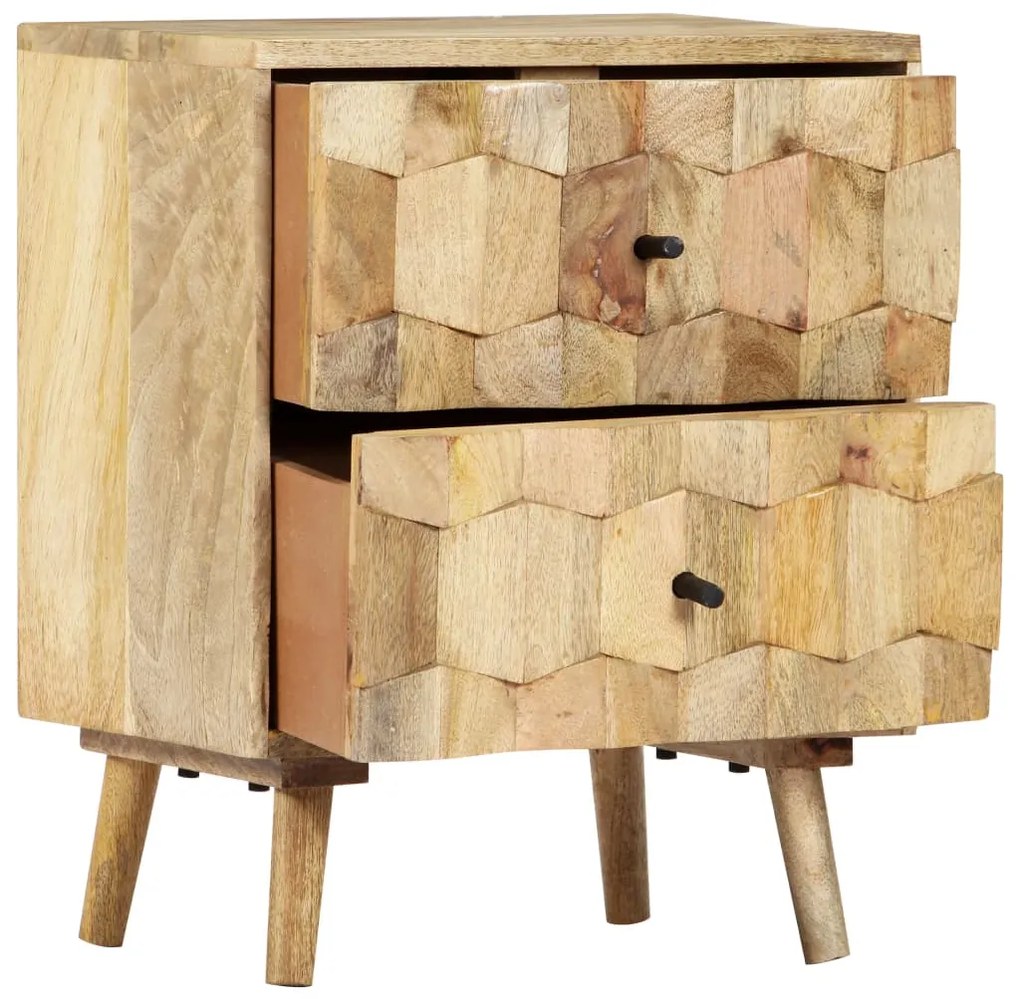 Mesa de cabeceira 40x30x50 cm madeira de mangueira maciça