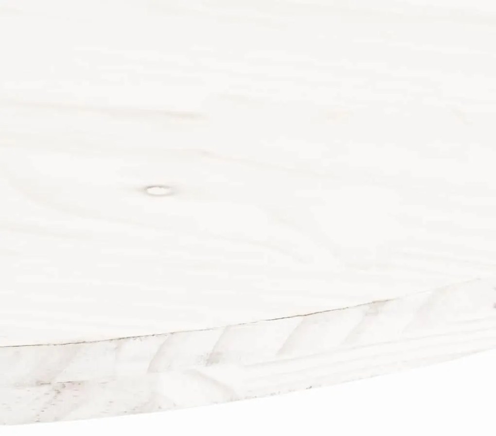 Tampo de mesa oval 90x45x2,5 cm madeira de pinho maciça branco