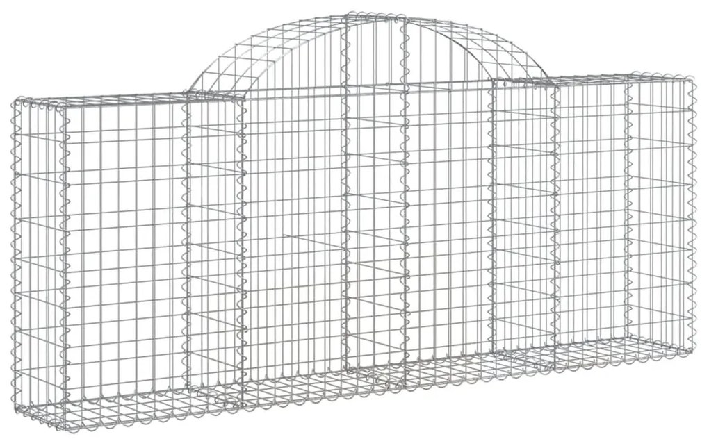 Cestos gabião arqueados 13pcs 200x30x80/100cm ferro galvanizado