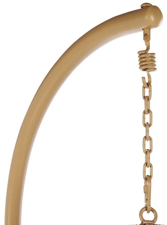 Cadeira suspensa em rattan creme com suporte ALBA Beliani