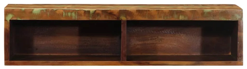 Armário de TV para parede 80x30x19 cm madeira recuperada maciça