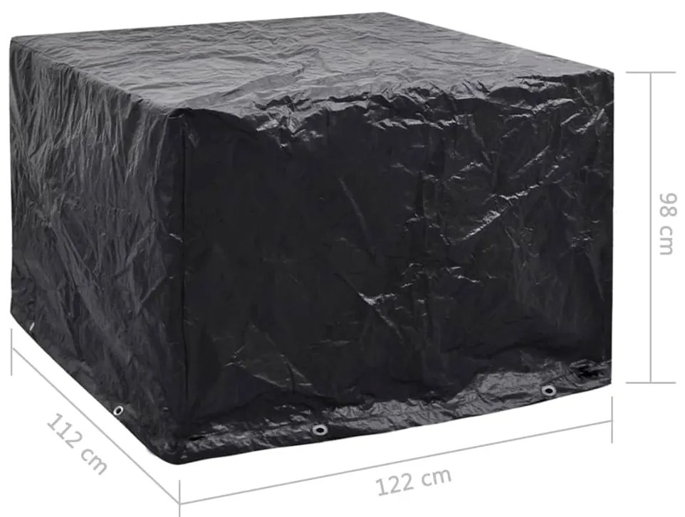 Capa para mobiliário de jardim com 8 ilhós 122x112x98 cm