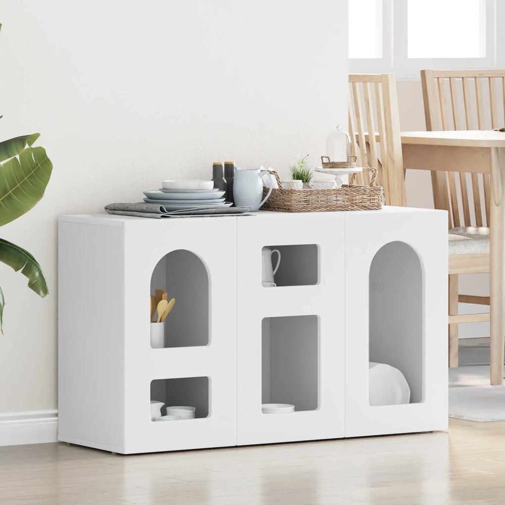 vidaXL Buffet Branco 100 x 35 x 59 cm Madeira processada