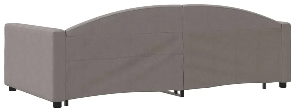 Sofá-cama com gavetão 100x200 cm tecido cinzento-acastanhado