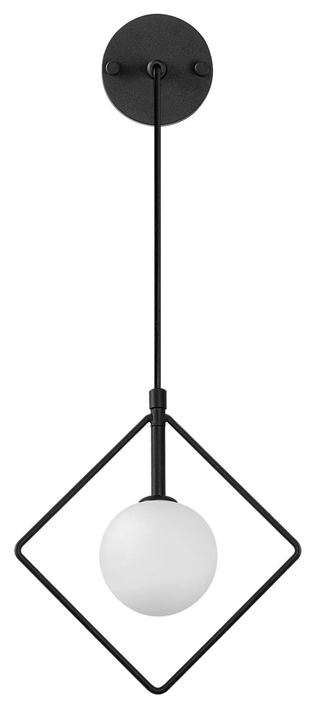 Candeeiro de Parede Geometri – Preto e Branco – 24 x 15 cm
