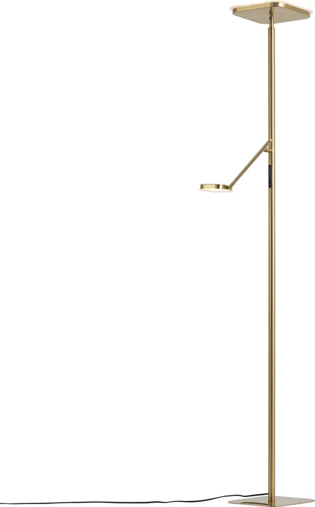 Candeeiro de Pé Moderno Latão incl. LED Regulável - Divana