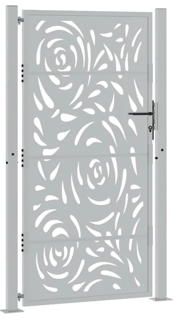 Portão de jardim 105x180 cm design de chama de aço resistente