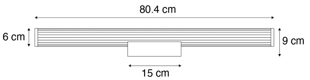Candeeiro de parede retro bronze 80,4 cm incl. LED IP44 - Coco Retro