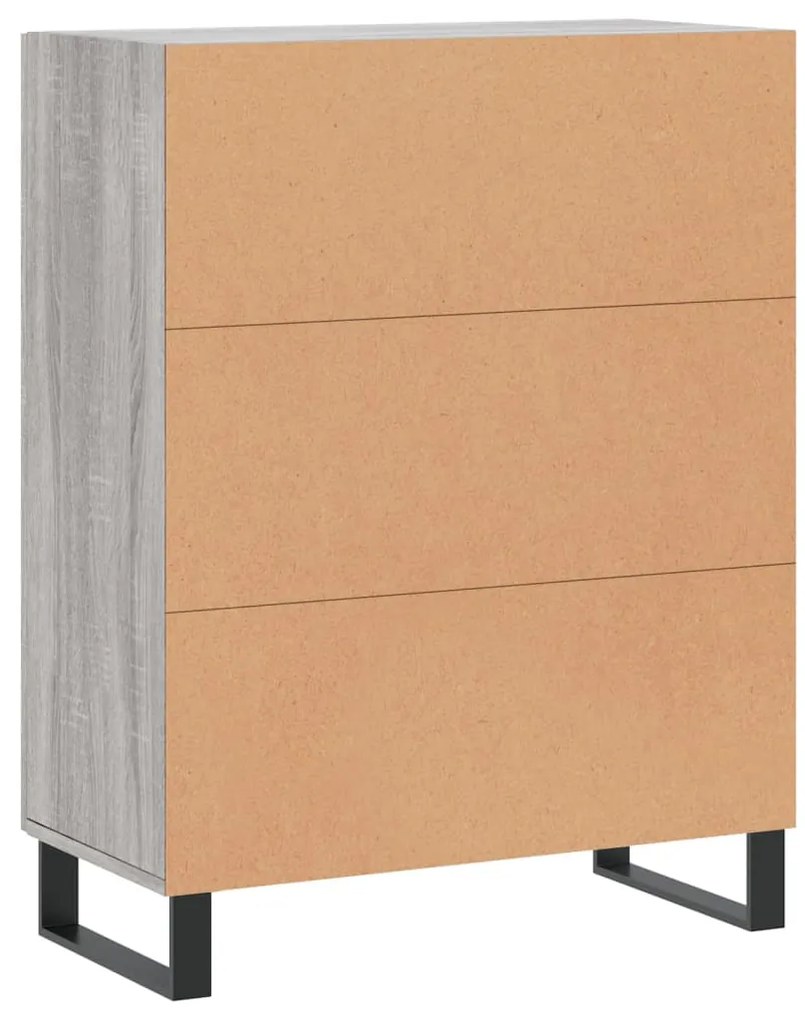 Aparador 69,5x34x90 cm derivados de madeira cinzento sonoma