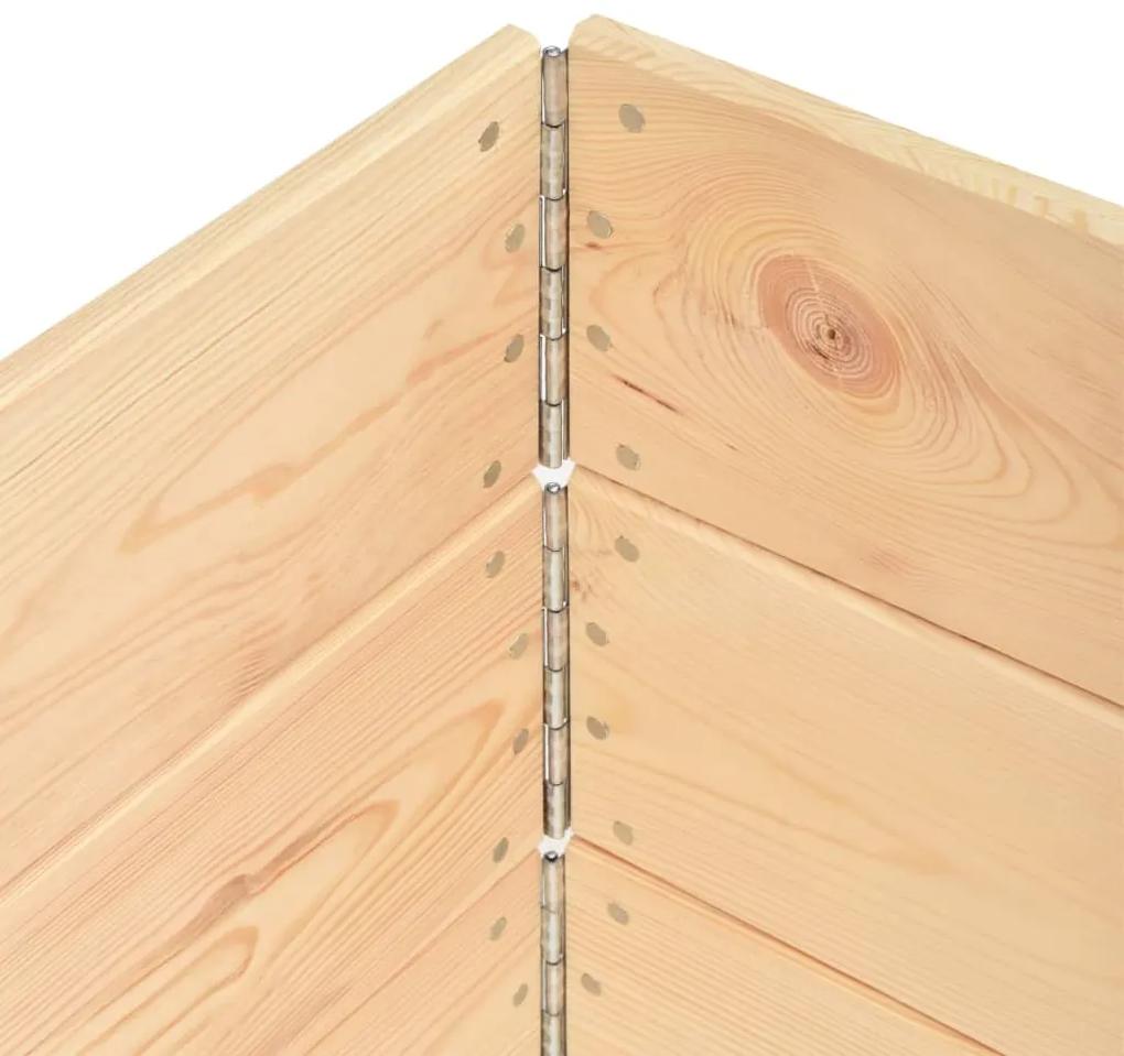 Canteiros elevados 3 pcs 100x100 cm madeira de pinho maciça