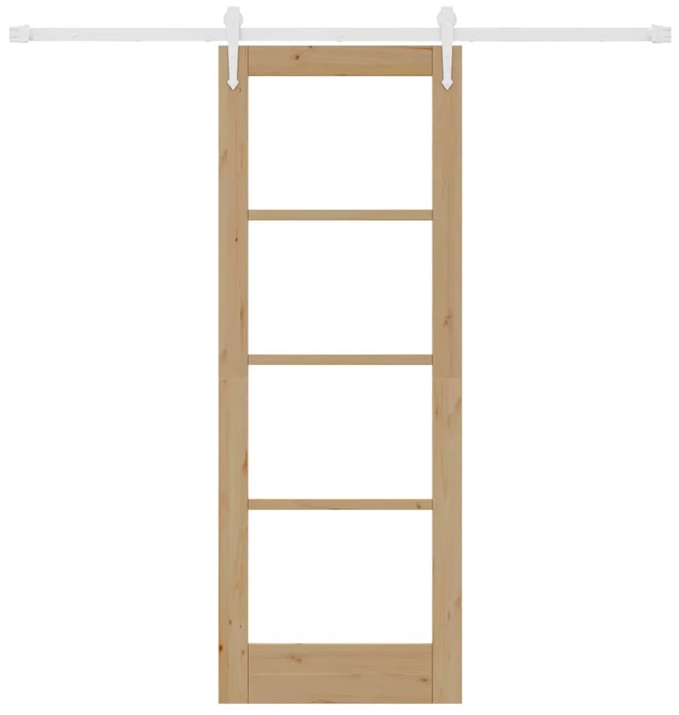 Conjunto de Porta Deslizante vidaXL com Ferragens 73.5x198.5 cm Madeir