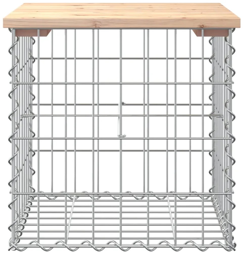 Banco de jardim c/ design gabião 43x44x42 cm pinho maciço