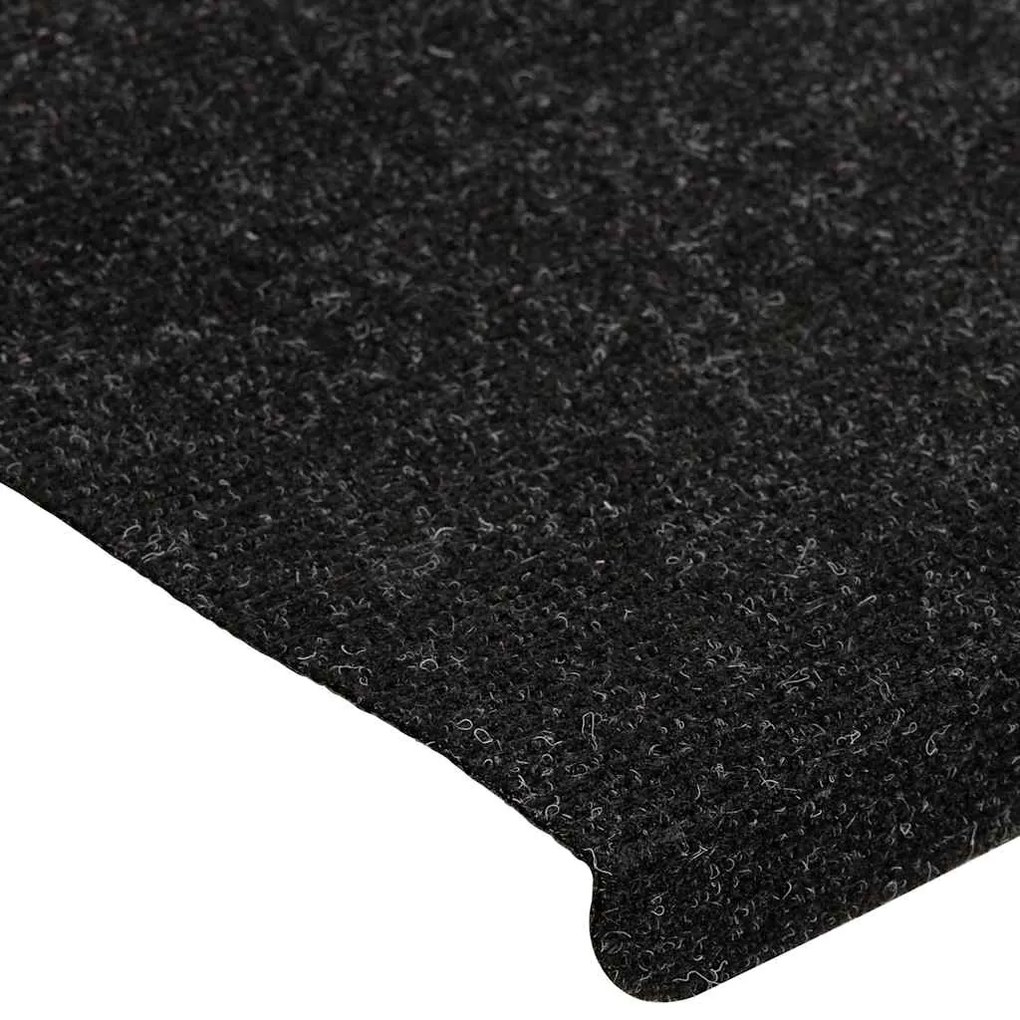 Tapetes de escada adesivos 30 pcs 65x24,5x3,5 cm antracite
