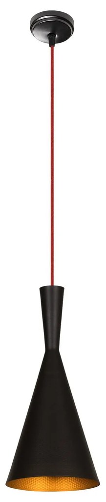 Candeeiro de Teto Elmas – Preto e Vermelho – 19 cm x 140 cm