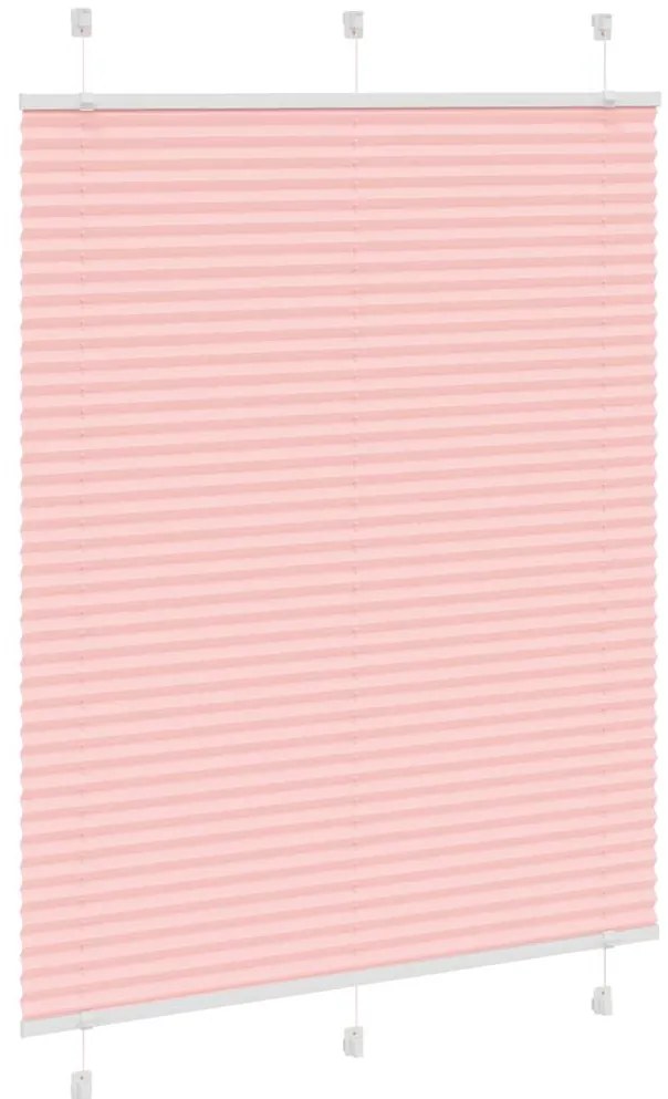 Rosa Plissada Cega 105x100 cm Largura Tecido 104,4cm Poliéster